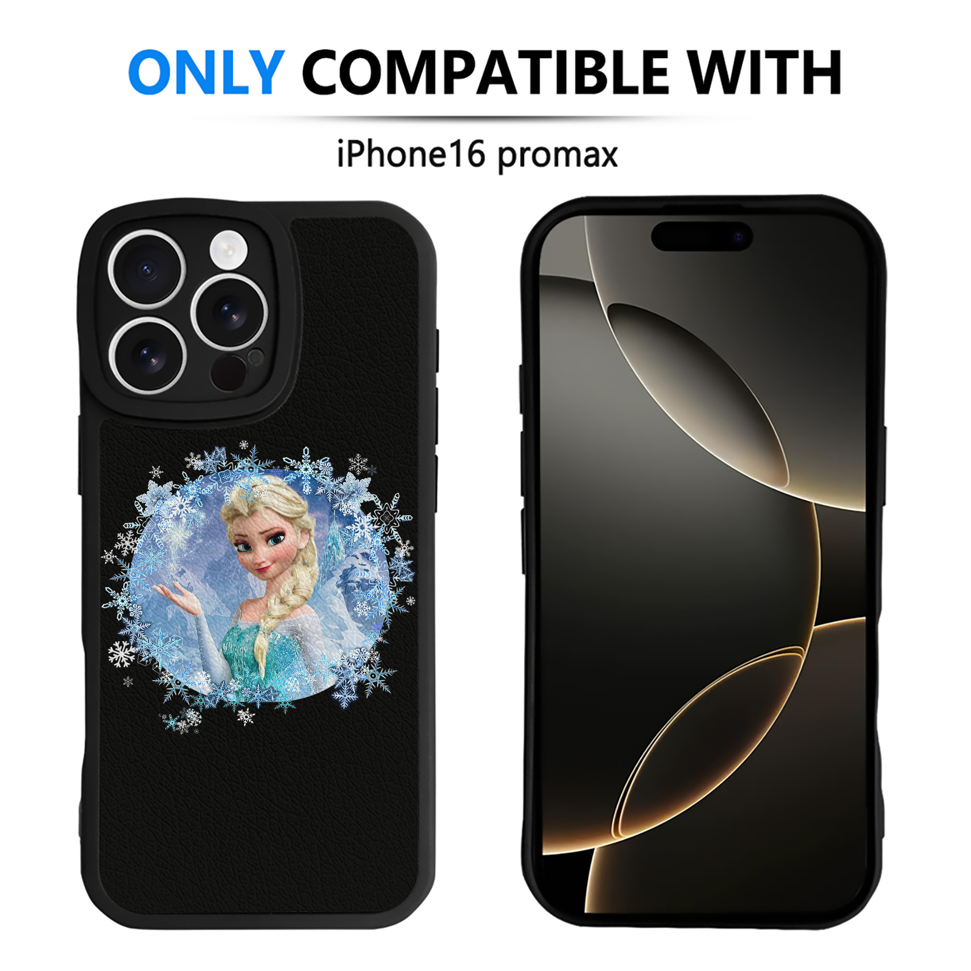 （画像用） アナと雪の女王 アンナ エルサ Frozen Anna Elsa 【iPhone 16シリーズ対応】シリコンスマホケース（レザー調） 材質：シリコン
